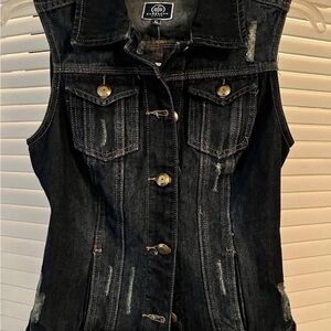 Boom Boom Jeans Dark Denim Vest